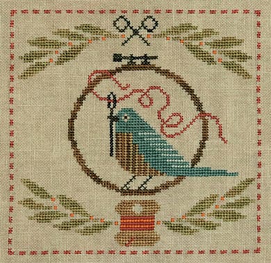 Seeking Floss + Flax cross stitch pattern cover