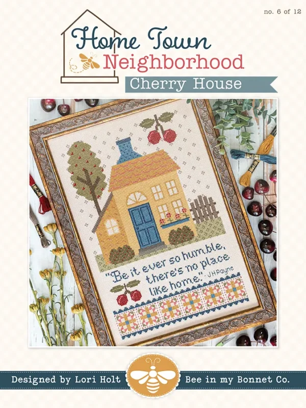 Home Town Neighborhood - Cherry House cross stitch pattern cover