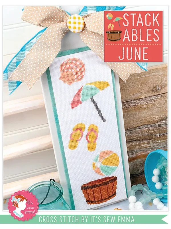 Stackables - June cross stitch pattern cover