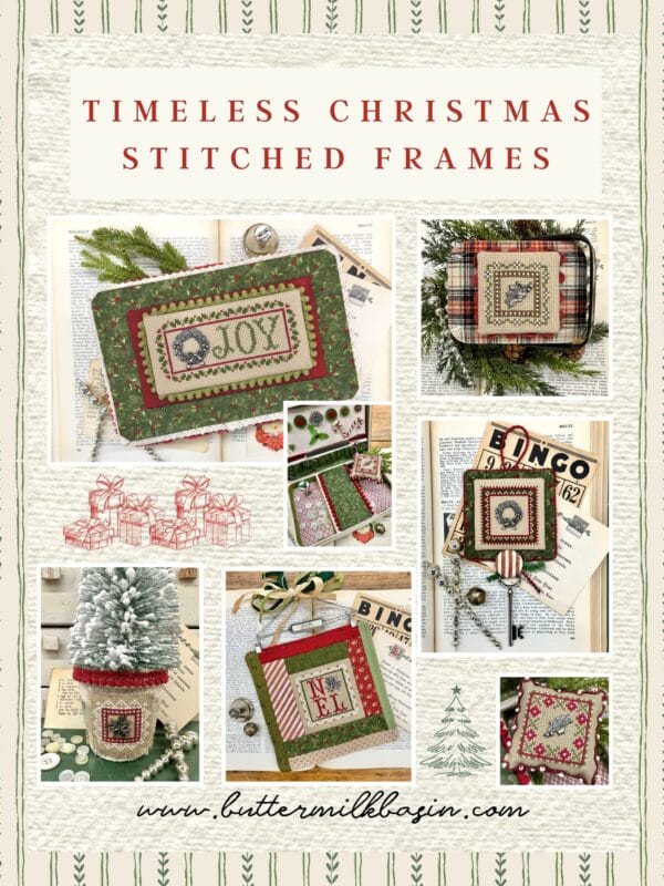 Timeless Christmas Stitched Frames cross stitch pattern cover