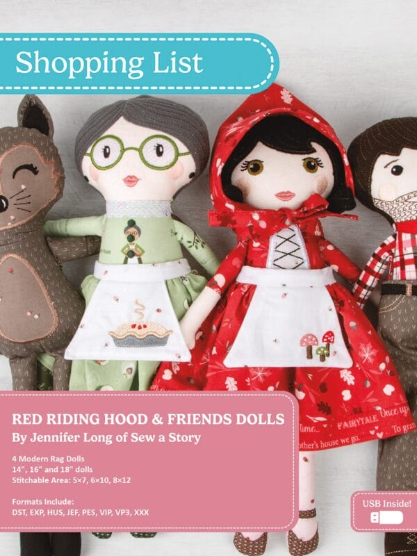 Red Riding Hood And Friends Dolls Embroidery