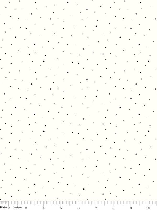 Dapple Dot On Off White Color Black Riley Blake basics fabric