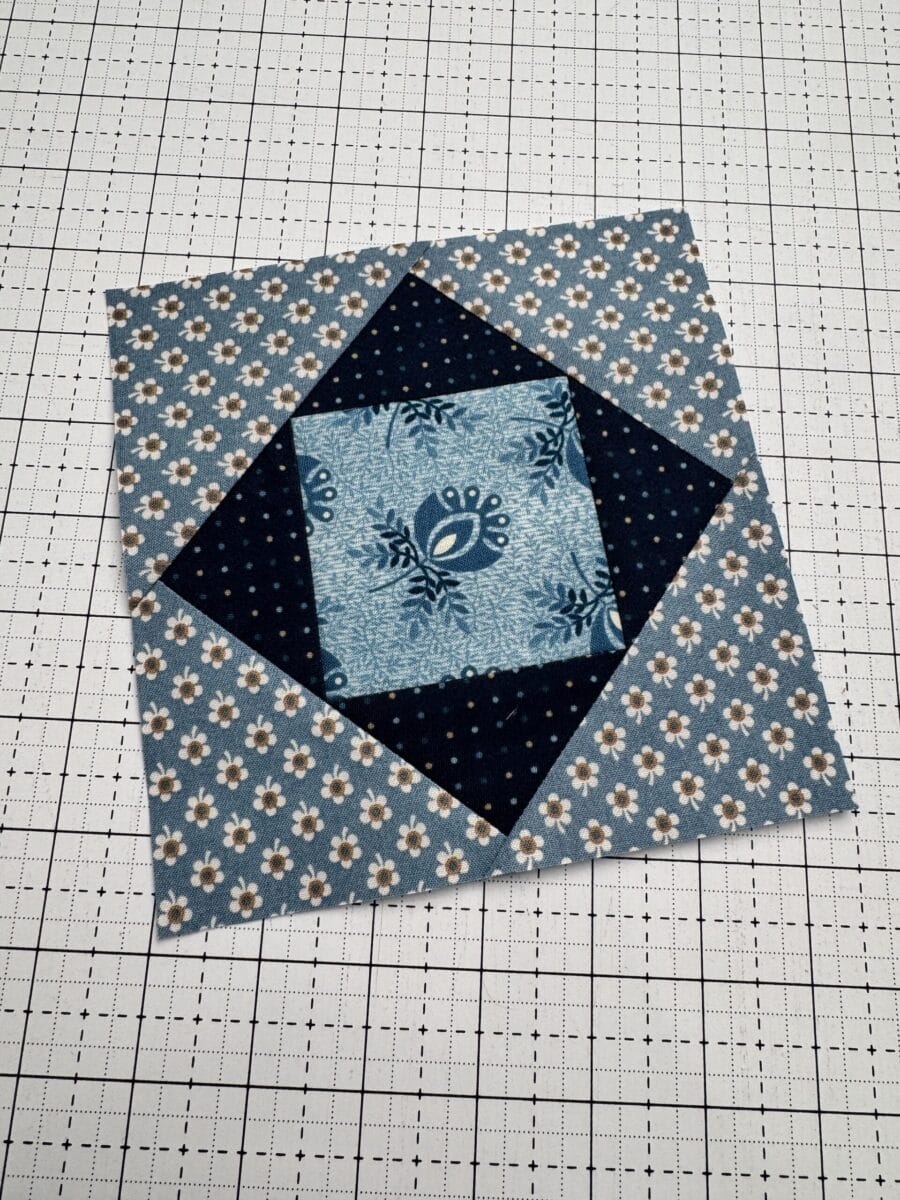 Fussy Cut center on an Economy Quilt Block