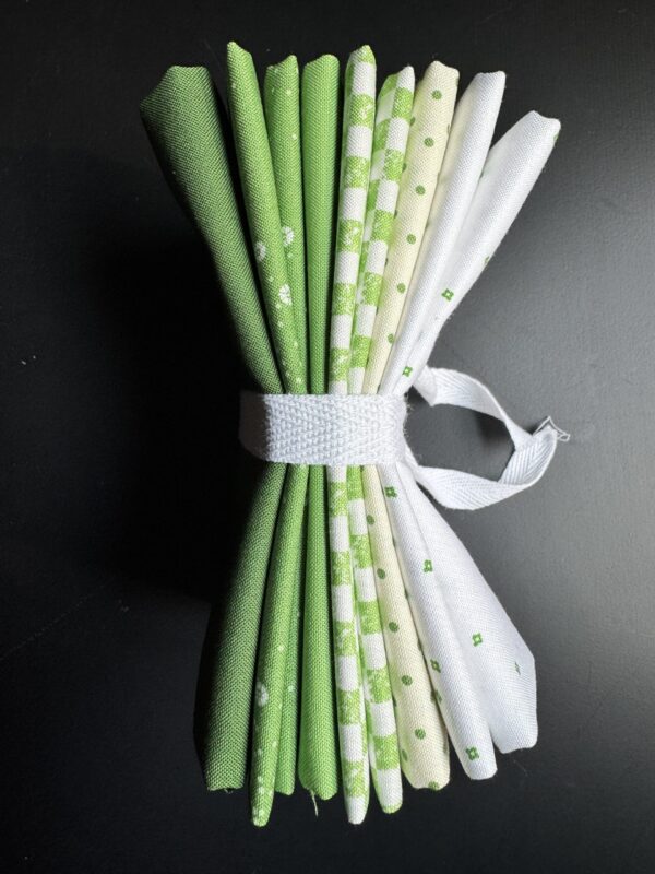 Clover 6-Piece Riley Blake Basics Bundle featuring green and cream Riley Blake basics