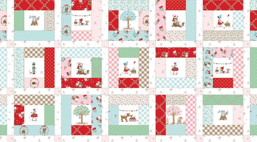Whimsical Woodland Cheater Print Multi fabric by Tasha Noel for Riley Blake Designs