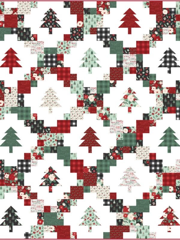 Evergreen Quilt Kit featuring Evergreen Wishes fabric by Traci Reed Evergreen Quilt Kit featuring Evergreen Wishes fabric by Traci Reed