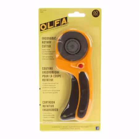 OLFA 60mm ergonomic rotary cutter for quilting