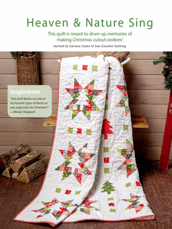 Christmas Quilting with Wendy Sheppard book, 48-page softcover featuring nine festive quilt patterns inspired by classic carols and winter memories.