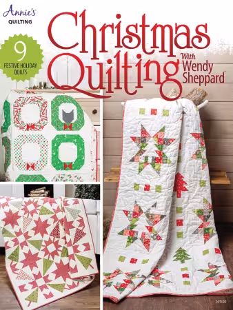 Christmas Quilting with Wendy Sheppard book, 48-page softcover featuring nine festive quilt patterns inspired by classic carols and winter memories.