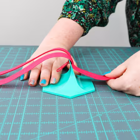 Zipper Jig Turquoise Limited Edition Gypsy Turquoise Zipper Jig by The Gypsy Quilter, tool for installing zipper pulls on #3, #4.5, and #5 zipper tape.