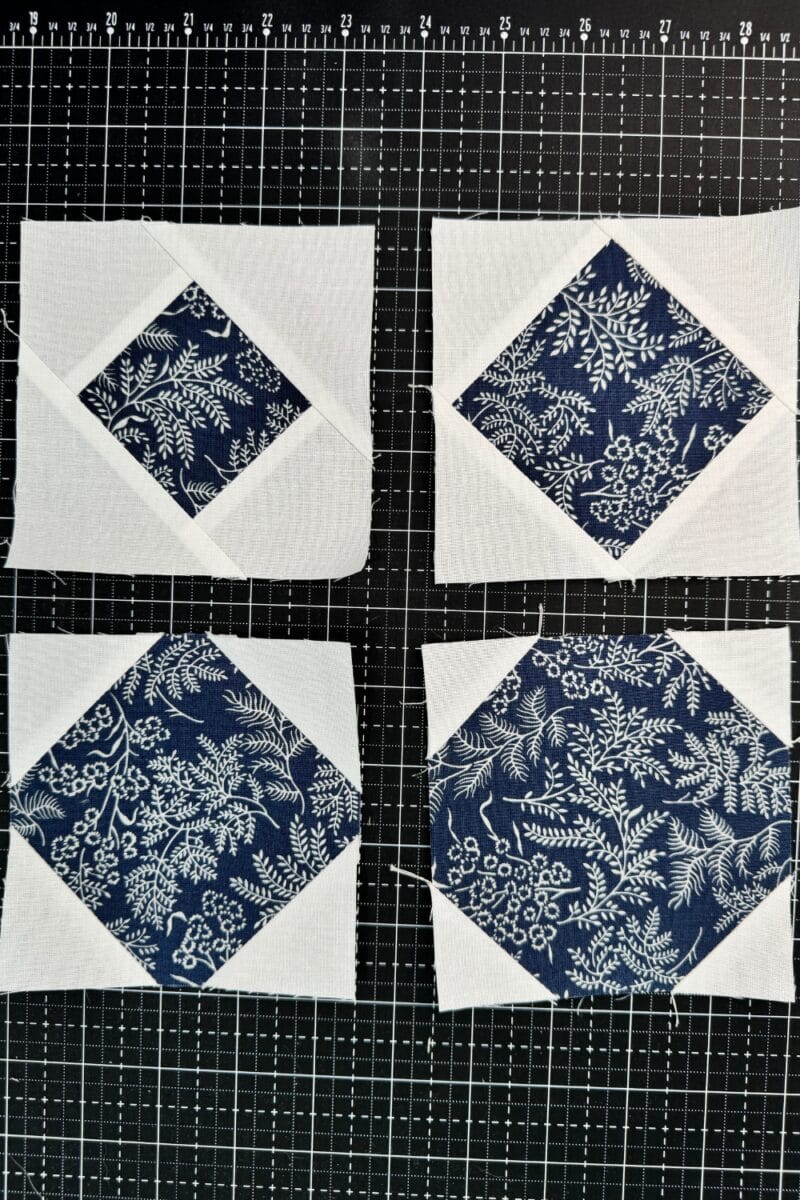Different sizes of snowballed corner blocks