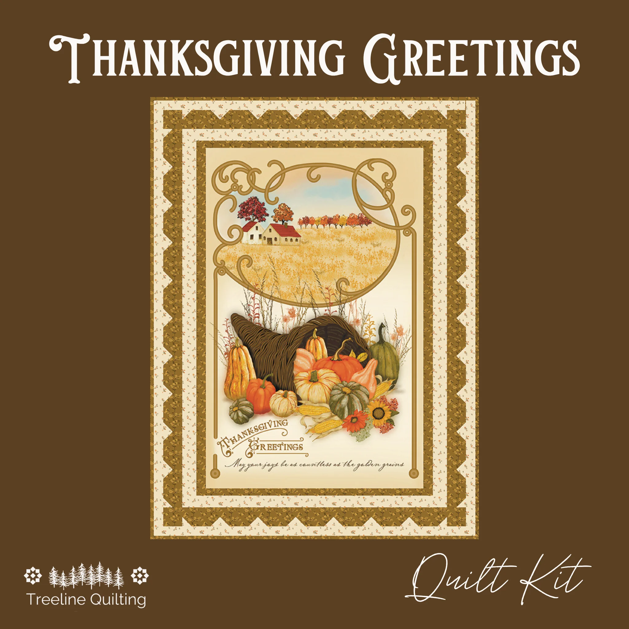 Thanksgiving Greetings Quilt Kit Image
