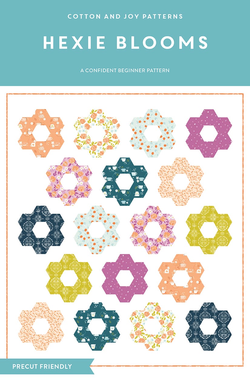 Hexie Blooms quilt pattern by Cotton & Joy